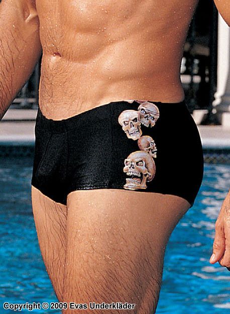 Fitted boxer shorts with skulls